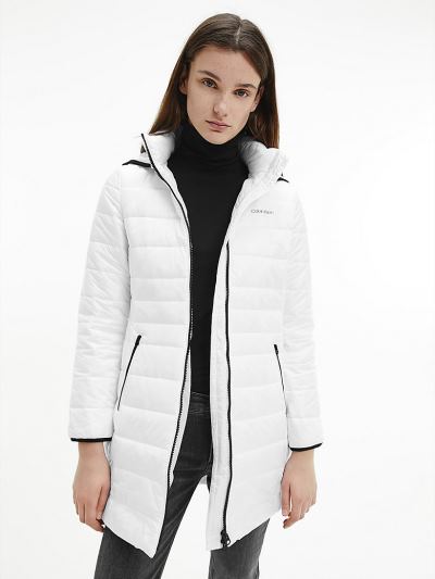 Calvin Klein Ruhák HU483877 | Calvin Klein Packable Lightweight Down Női Puffer Kabát Világos Fehér